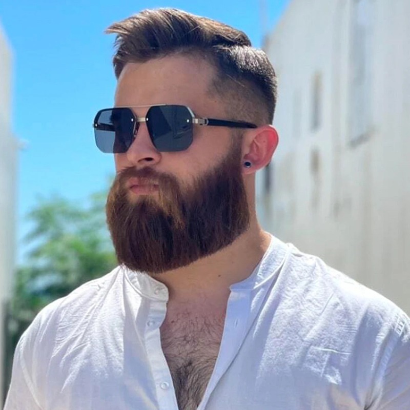 Men's Metal Sunglasses Square  - Metal Photo Panel reseña y precio