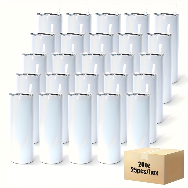 25pcs 20oz Straight Stainless  - Tumbler 20Oz White reseña y precio