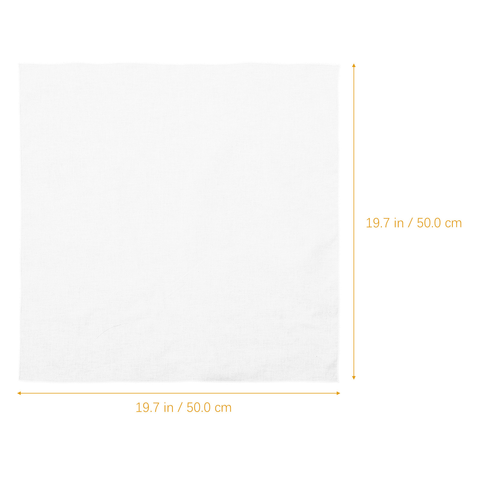 White Cotton Handkerchief Squa - Bandana Blank White reseña y precio