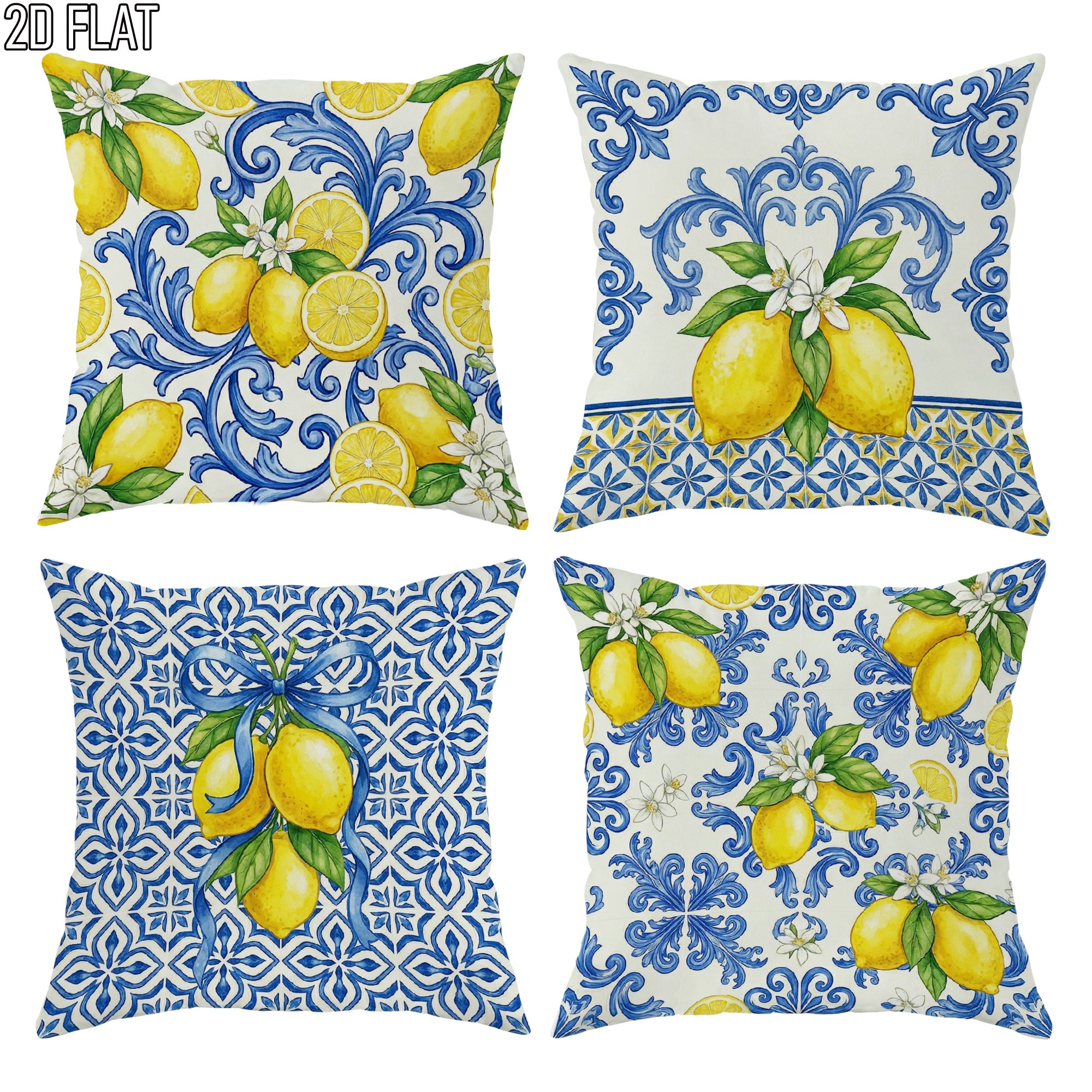 4Pcs Italian Summer Style Thro - Ceramic Tile Blank reseña y precio