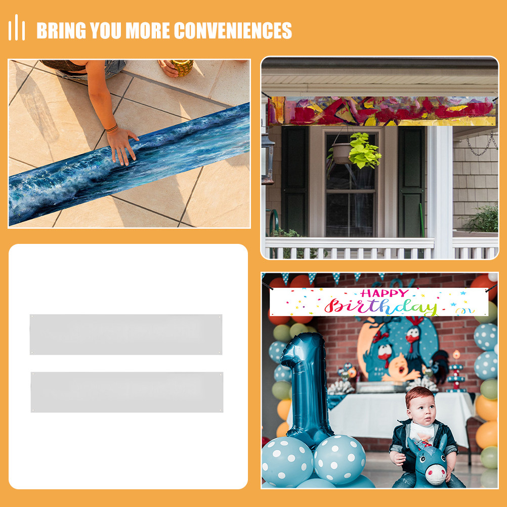 Large Blank White Banner for D - Yard Sign Blank reseña y precio