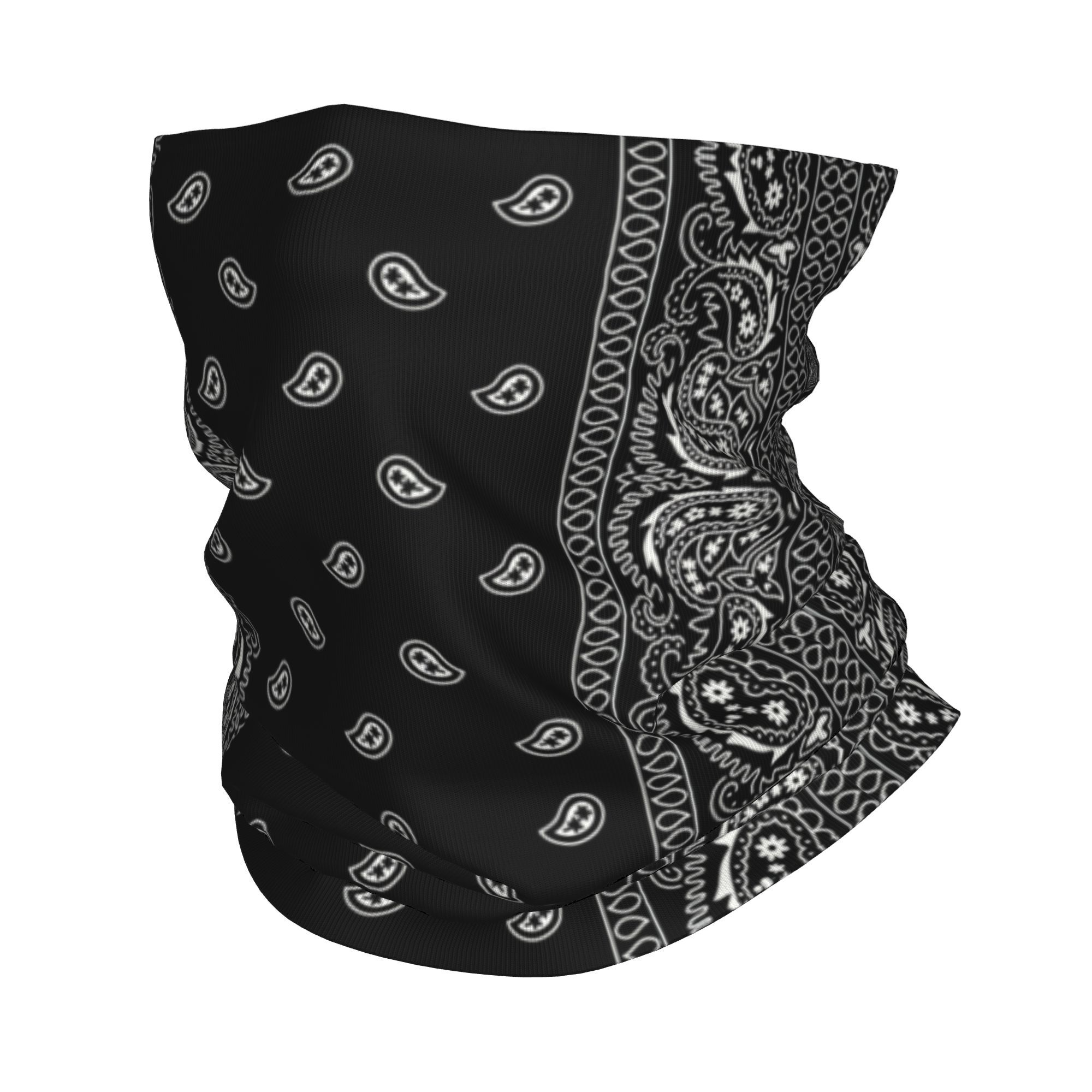 Custom Black And White Paisley - Bandana Blank White reseña y precio