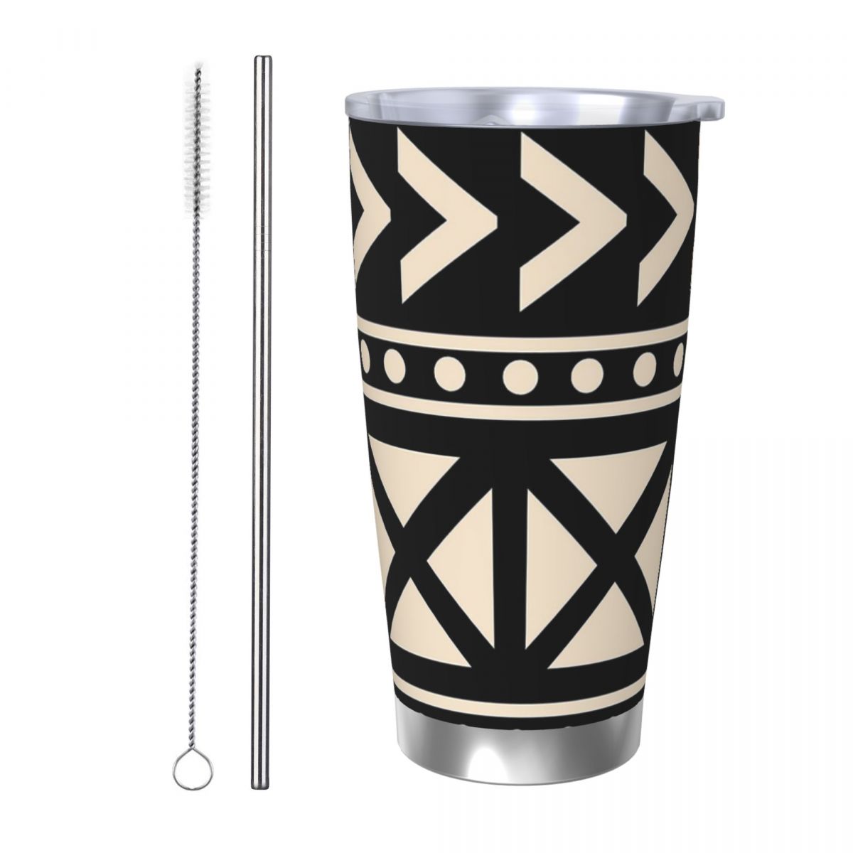 African Mud Cloth Black And Wh - Tumbler 20Oz White reseña y precio