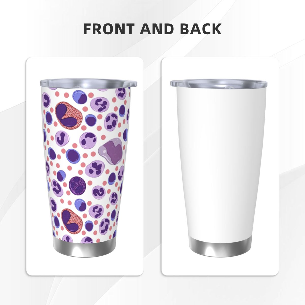 Large White Blood Cell Pattern - Tumbler 20Oz White reseña y precio