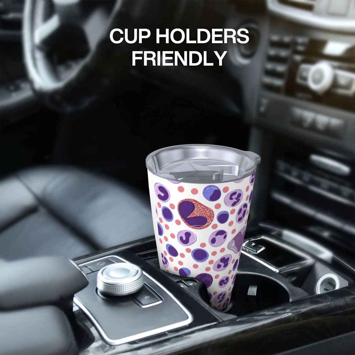 Large White Blood Cell Pattern - Tumbler 20Oz White reseña y precio