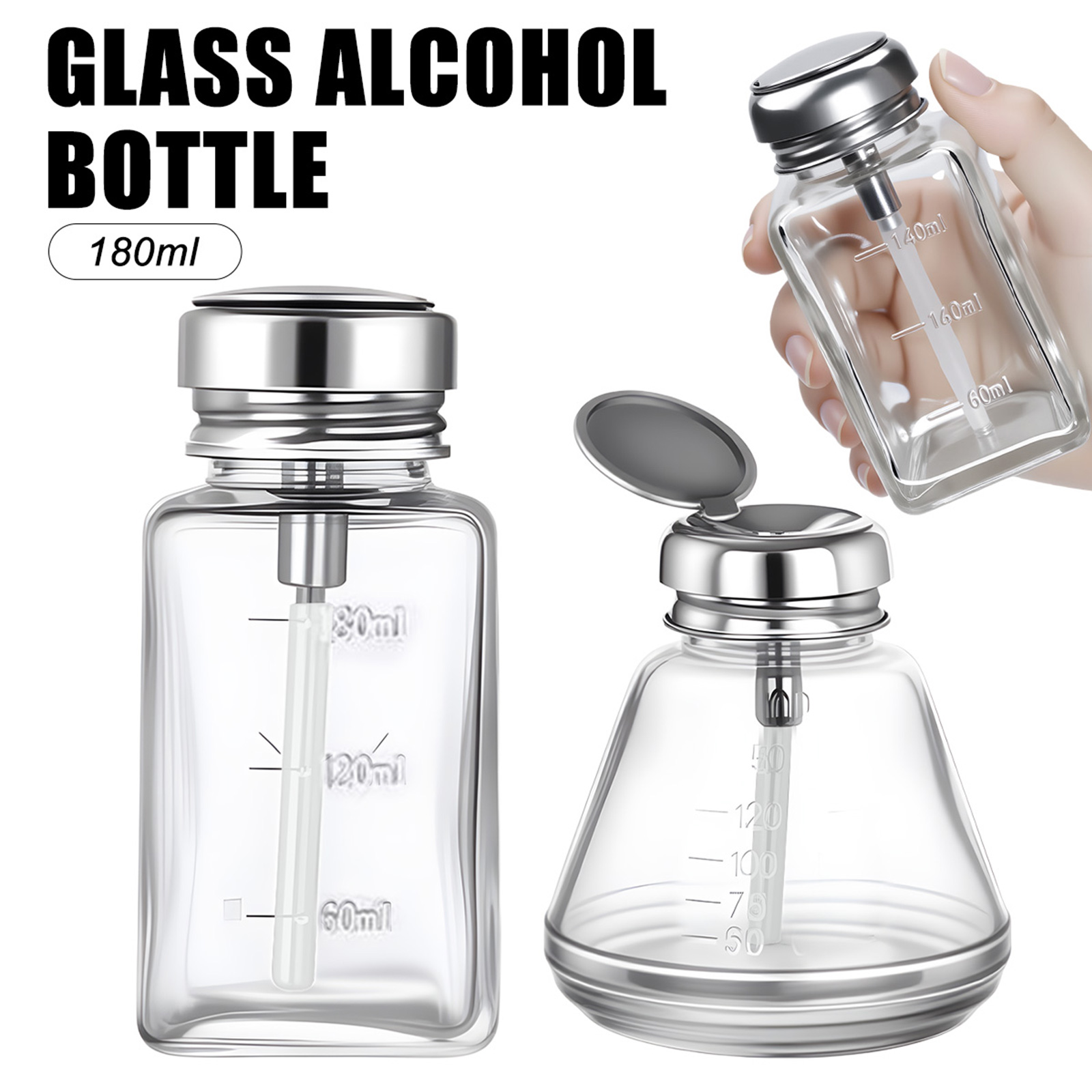 180ml Nail Glass Bottle Press  - Water Bottle Blank reseña y precio