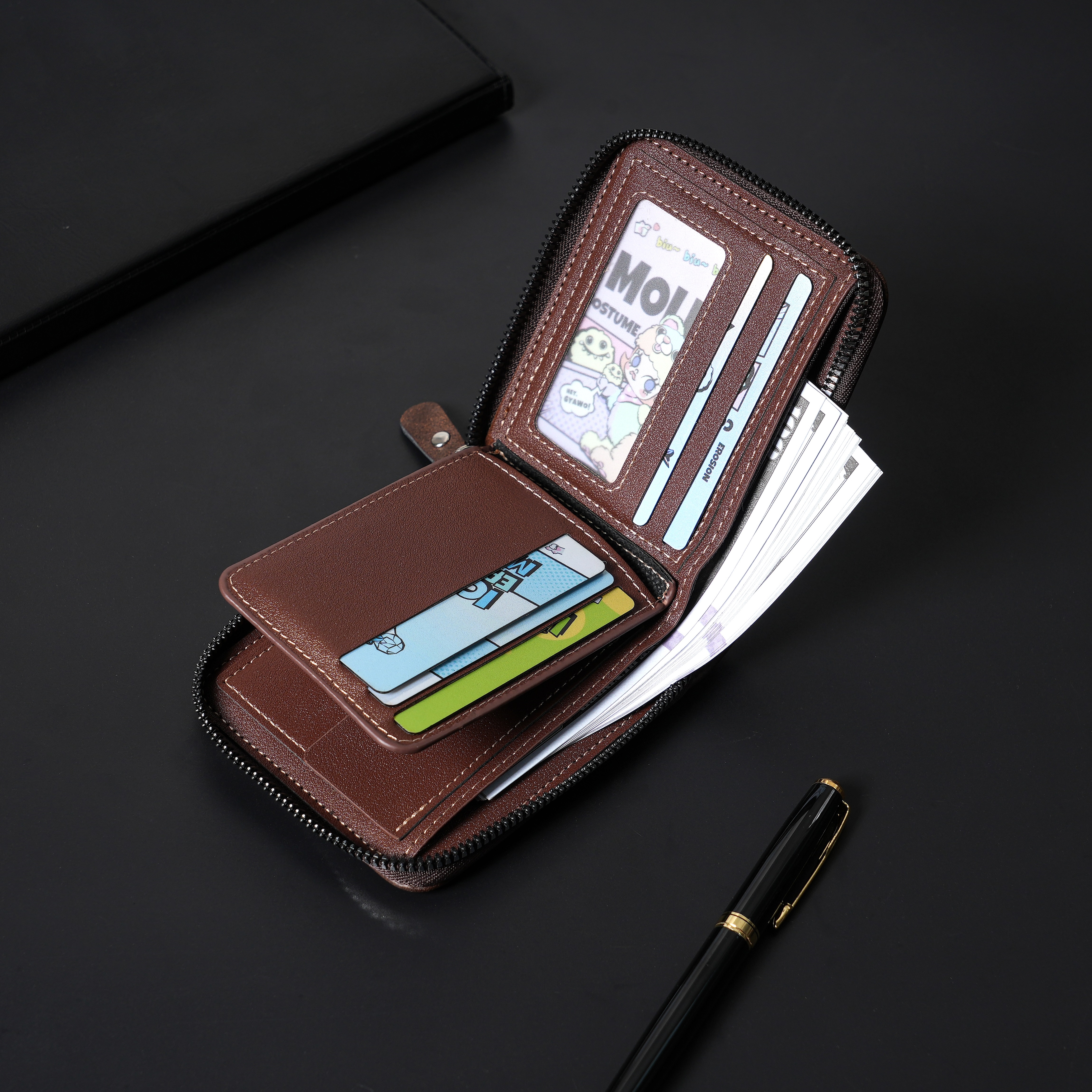 New Men's Zipper Card Holder C - Photo Acrylic Block reseña y precio