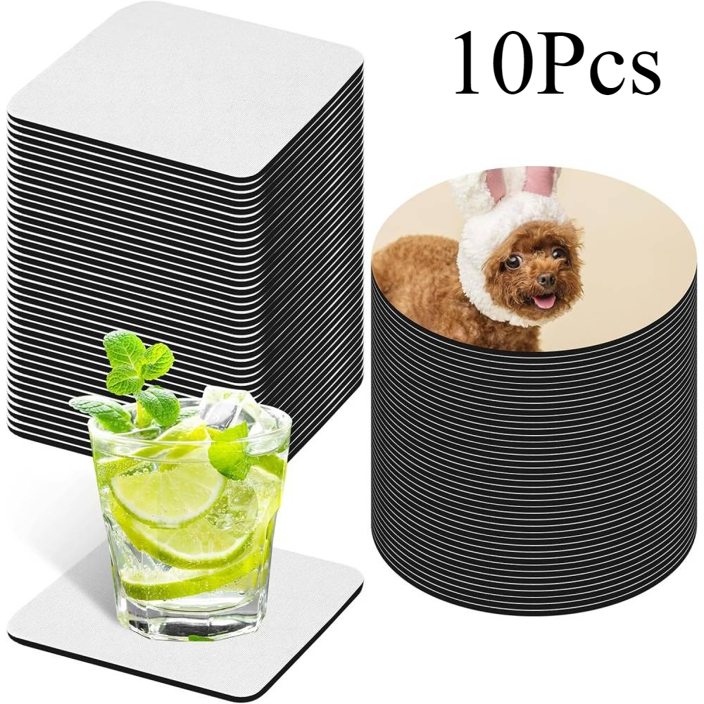 10 Pcs Sublimation Coasters Bl - Coaster Sublimation Blank reseña y precio