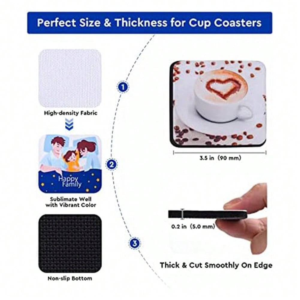 1PCS Square Sublimation Blanks - Coaster Sublimation Blank reseña y precio