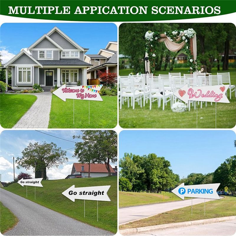 A68P-Directional Arrows Signs  - Yard Sign Blank reseña y precio
