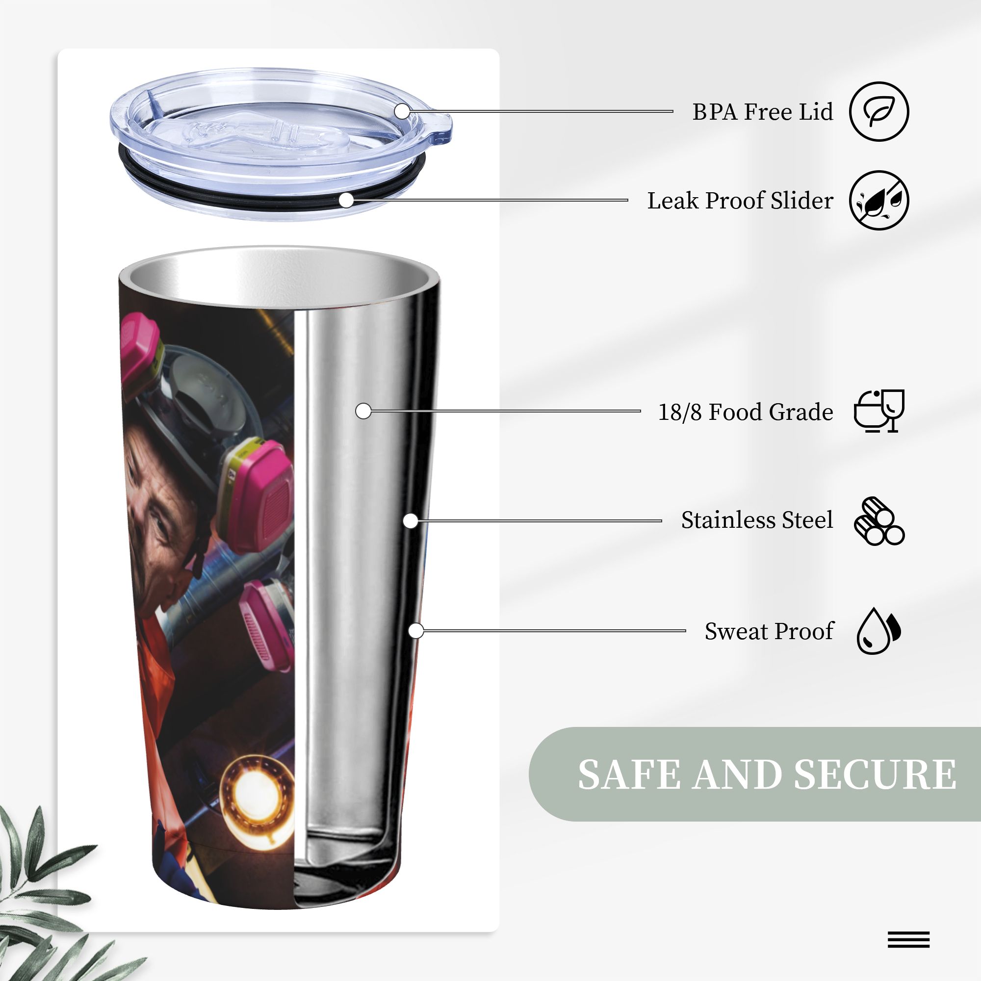 Walter White Pinkman Tumbler V - Tumbler 20Oz White reseña y precio