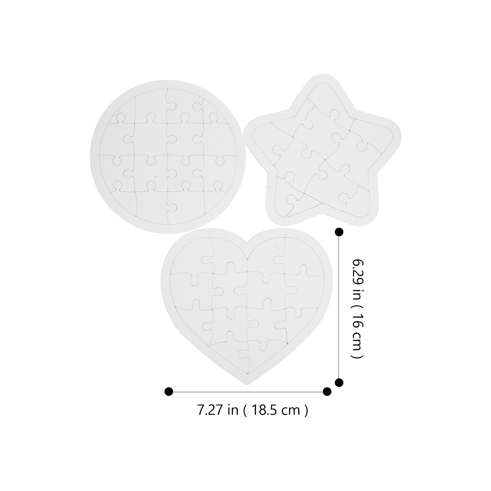 6Pcs Cartoon Blank DIY Drawing - Puzzle Blank White reseña y precio