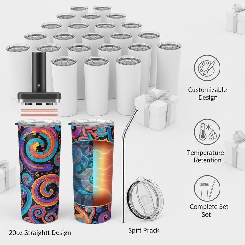 16 Pack Sublimation Insulated  - Tumbler 20Oz White reseña y precio