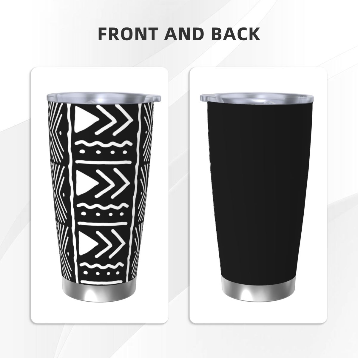 Black And White African Bogola - Tumbler 20Oz White reseña y precio