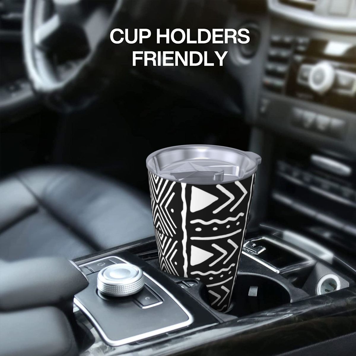 Black And White African Bogola - Tumbler 20Oz White reseña y precio