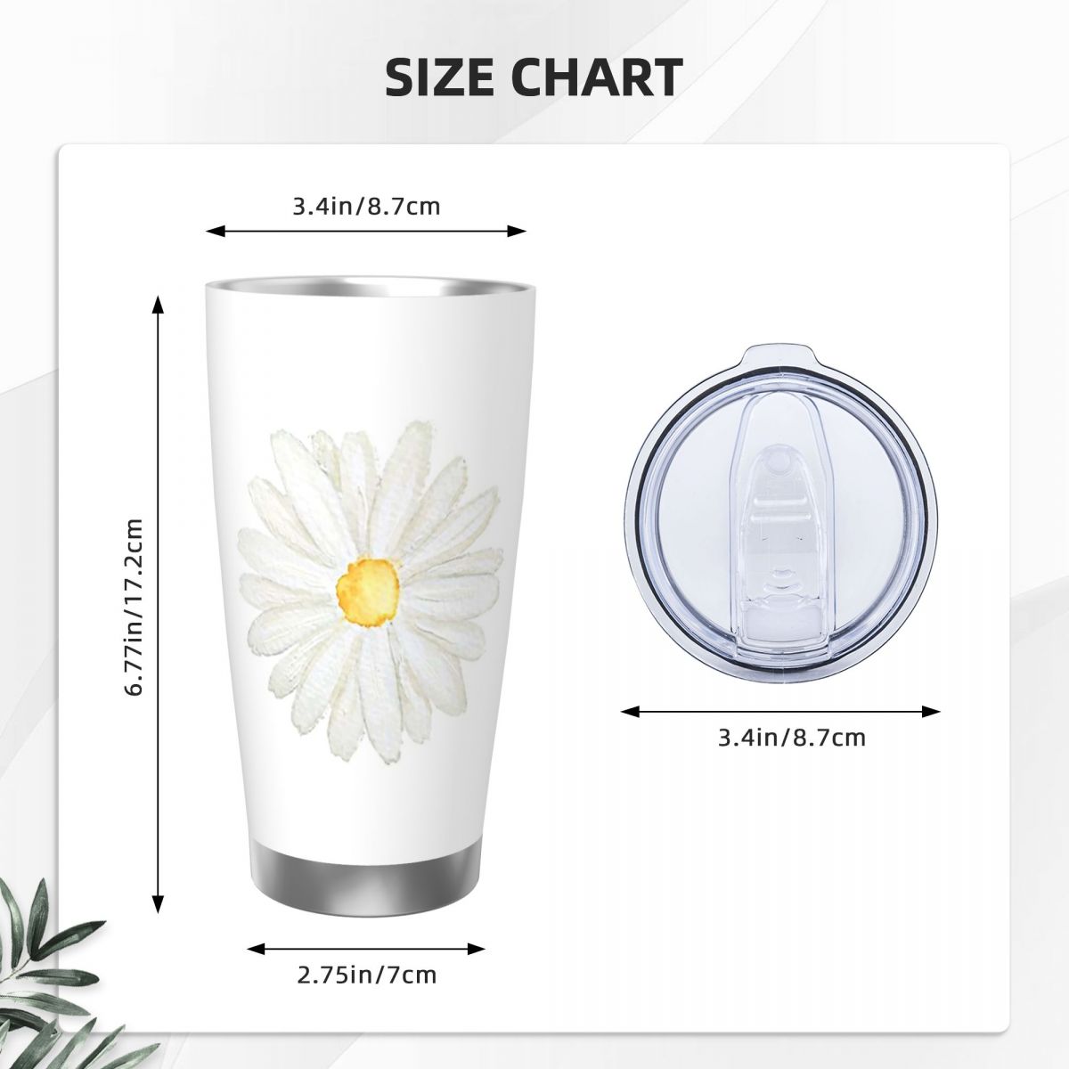 Hand Painted One Little White  - Tumbler 20Oz White reseña y precio