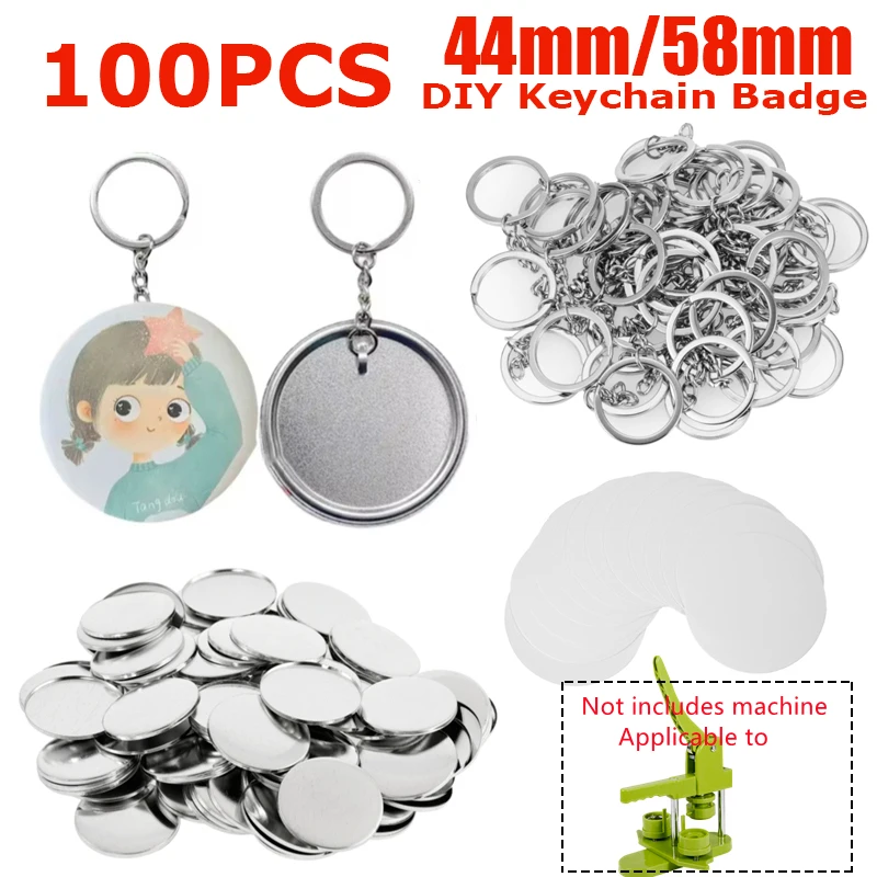 100PCS Blank Plastic/Metal But - Button Badge Blank reseña y precio
