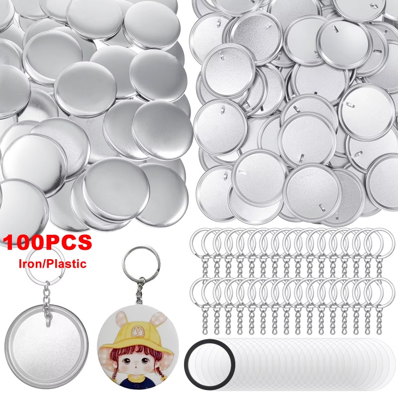 100 Sets 58 Mm/ 44 Mm Button M - Button Badge Blank reseña y precio