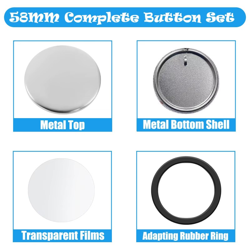 100 Sets 58 Mm/ 44 Mm Button M - Button Badge Blank reseña y precio