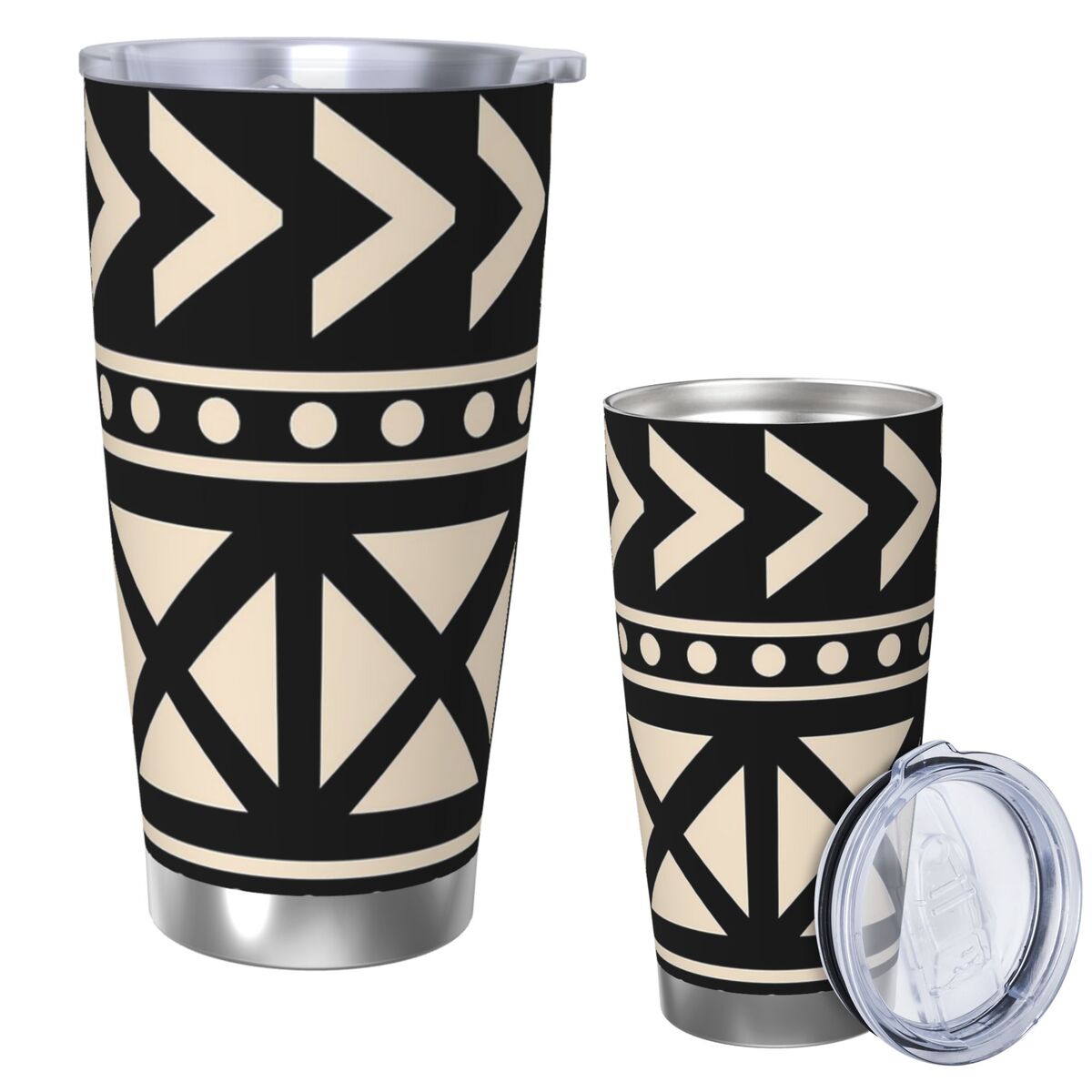 African Mud Cloth Black And Wh - Tumbler 20Oz White reseña y precio