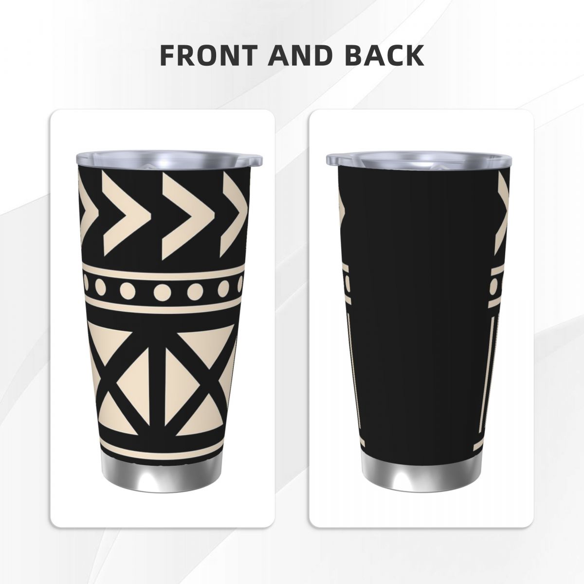 African Mud Cloth Black And Wh - Tumbler 20Oz White reseña y precio