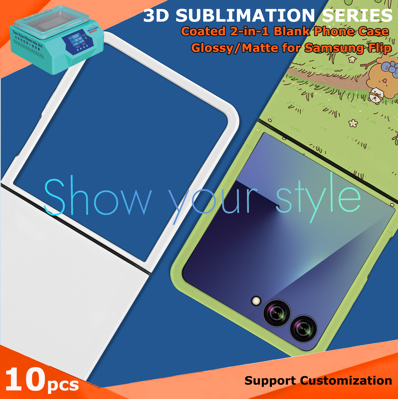 Fonlyu 10pcs Coated 2 in 1 Bla - Phone Case Blank Print reseña y precio