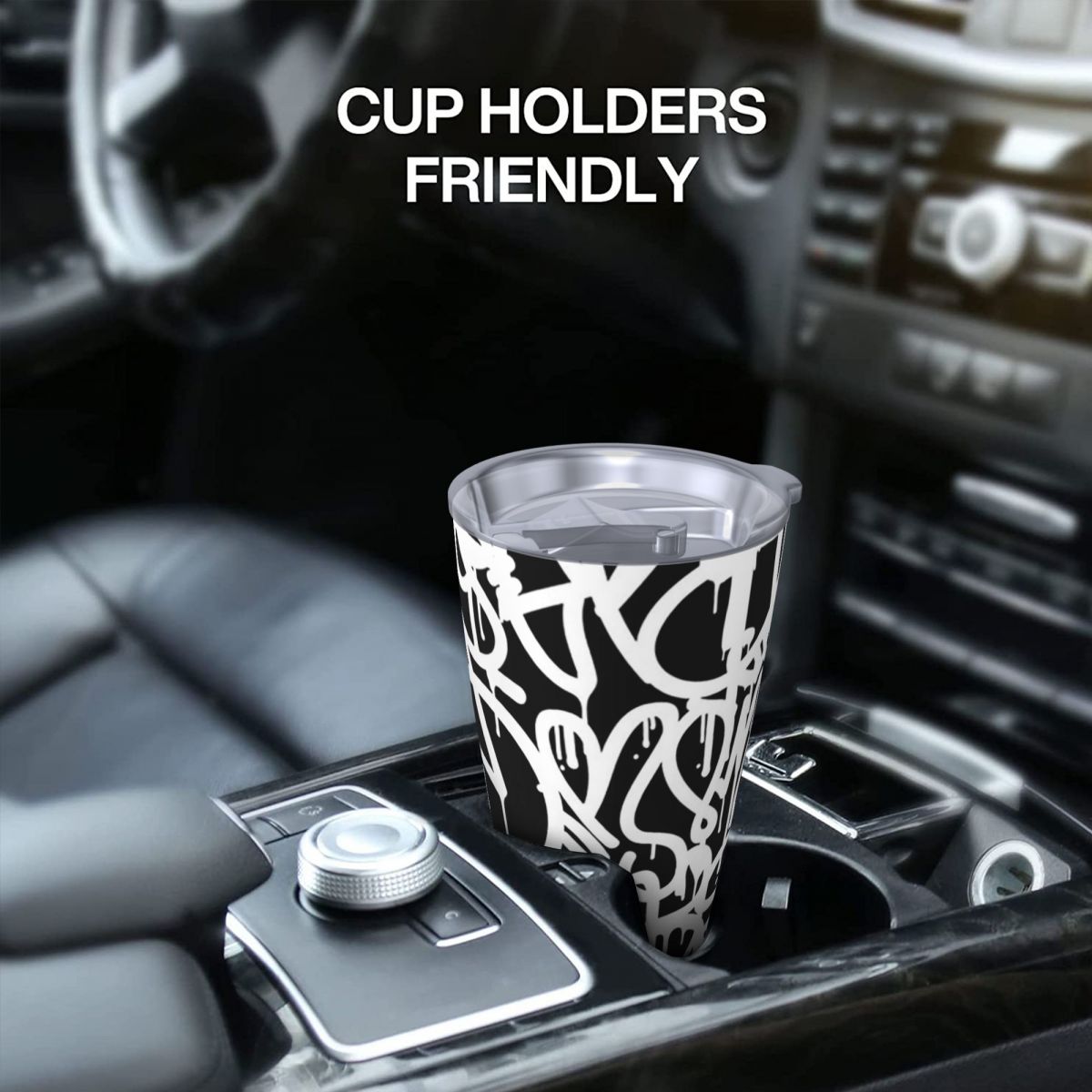 Black And White Graffiti Stain - Tumbler 20Oz White reseña y precio