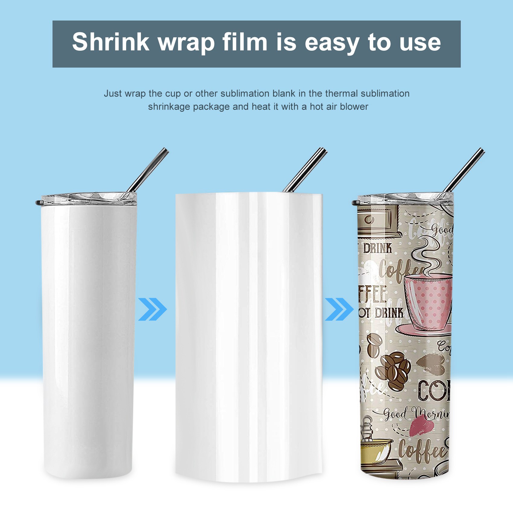 -FTGT 30Pcs Sublimation Shrink - Sublimation Mug White reseña y precio