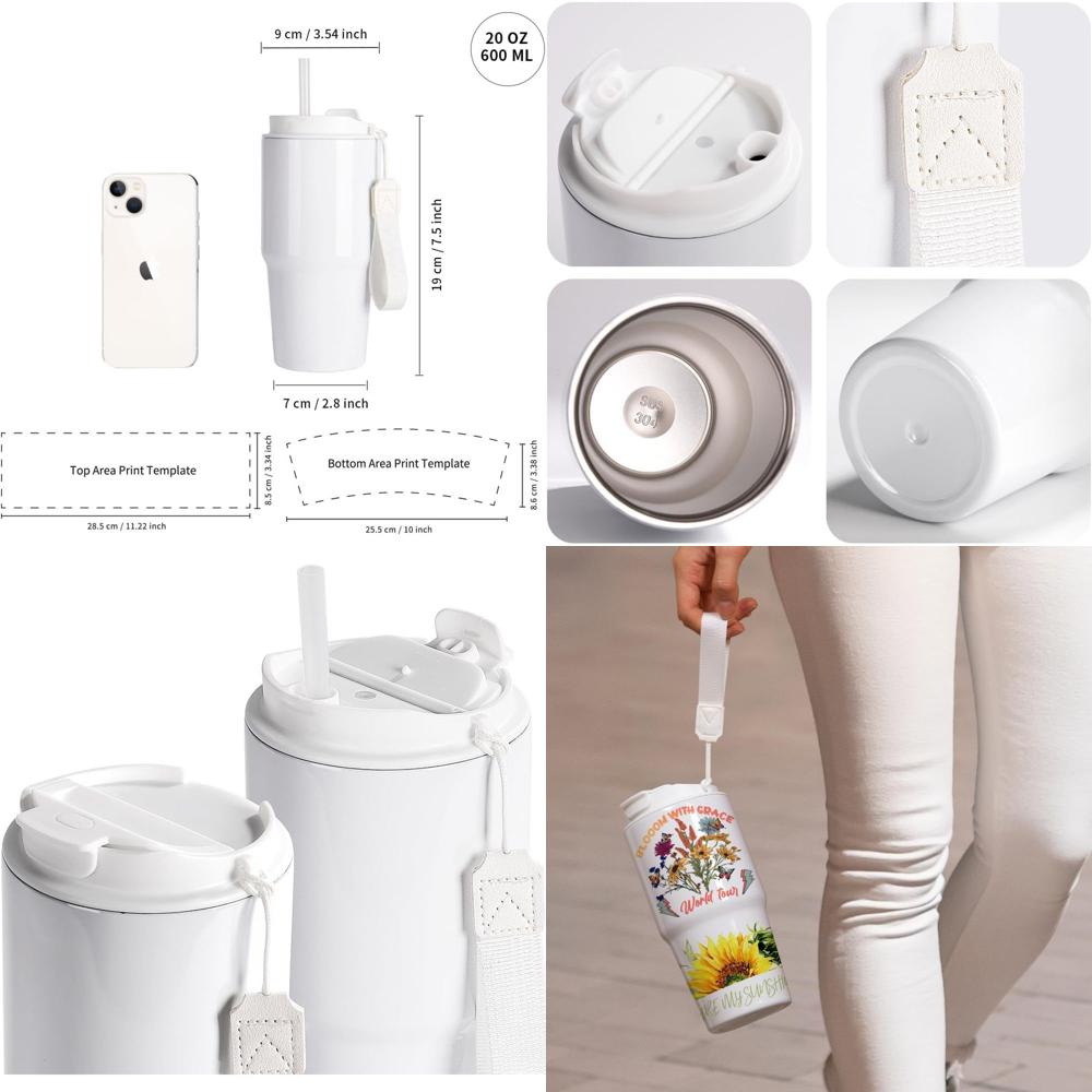 20 oz White Sublimation Tumble - Tumbler 20Oz White reseña y precio