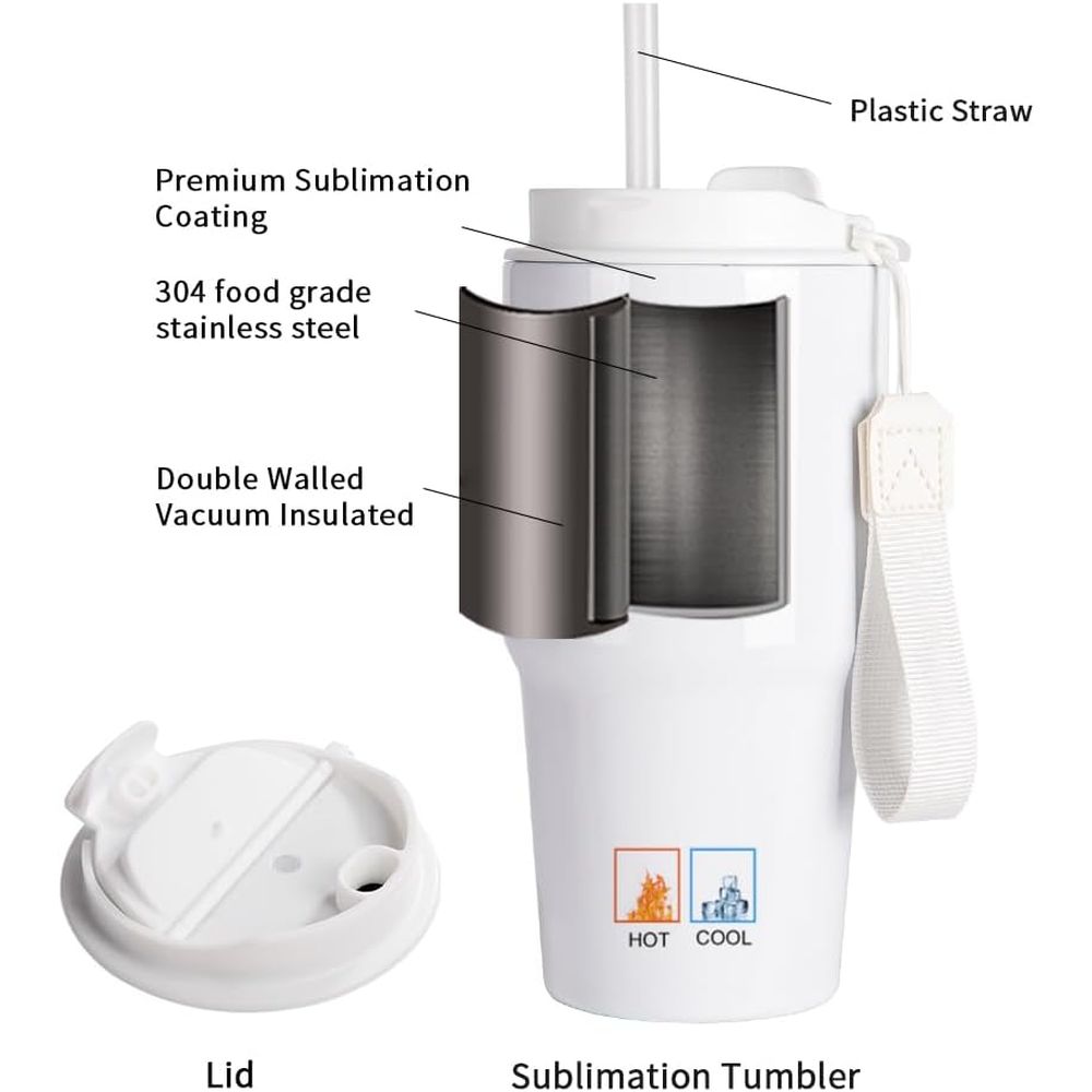 20 oz White Sublimation Tumble - Tumbler 20Oz White reseña y precio