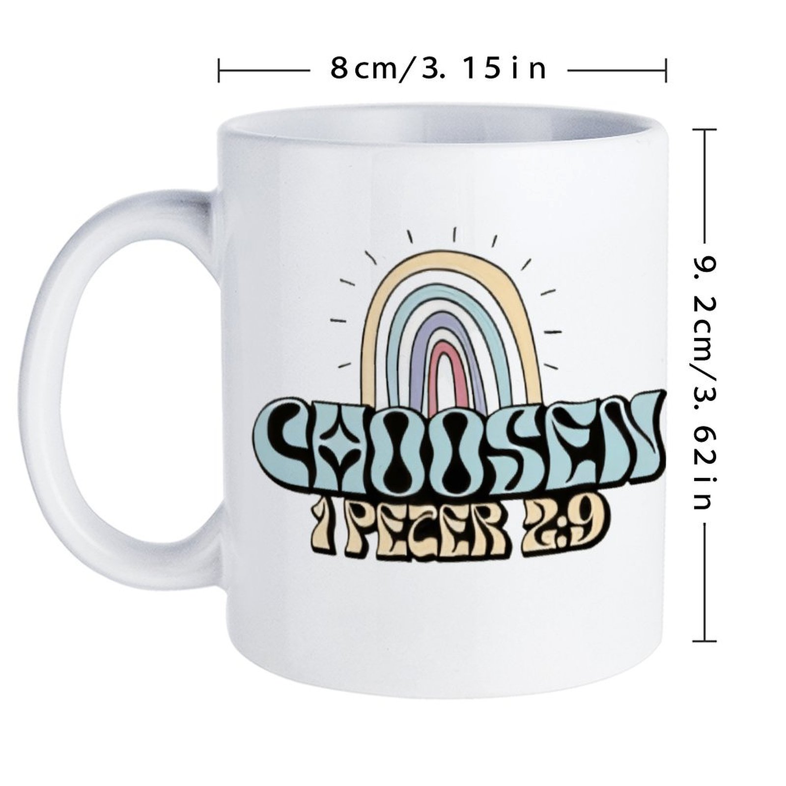 A Rainbow And A Rainbow With T - Sublimation Mug White reseña y precio