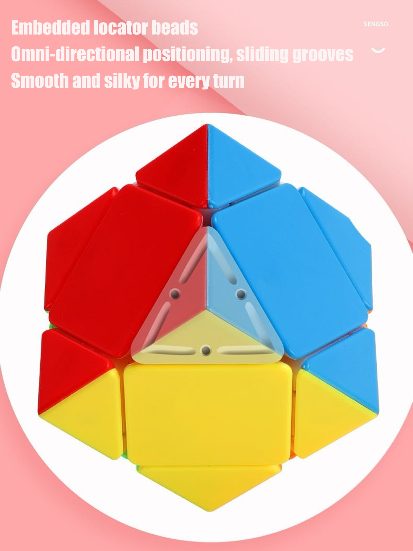 SENGSO Skewb Speed Cube Sticke - Puzzle Blank White reseña y precio