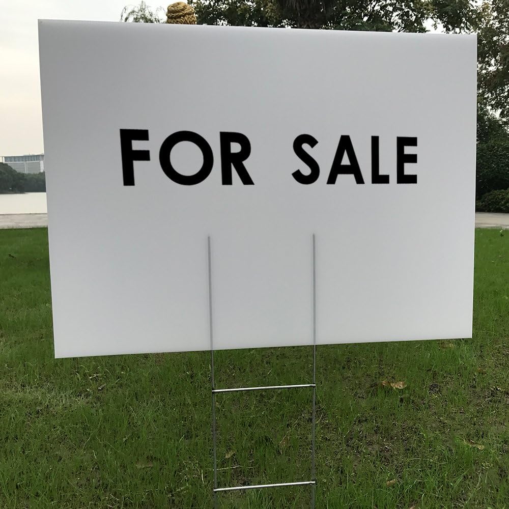 6 Pack 24x18 White Blank Lawn  - Yard Sign Blank reseña y precio