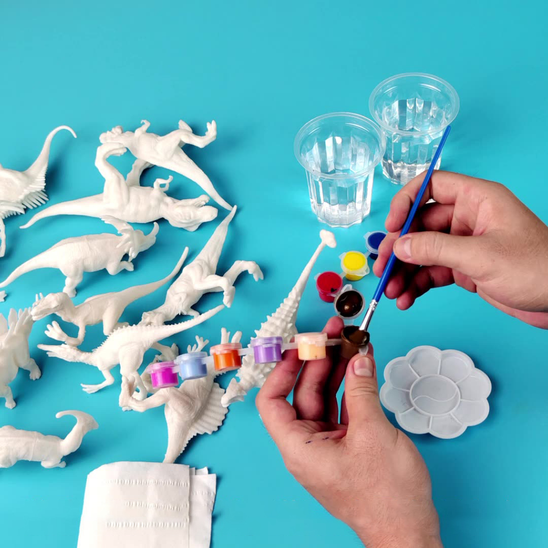 6pcs/8pcs, DIY Coloring Dinosa - Puzzle Blank White reseña y precio