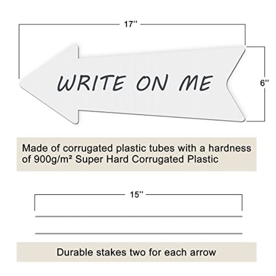 Blank Arrow Signs with Stakes  - Yard Sign Blank reseña y precio