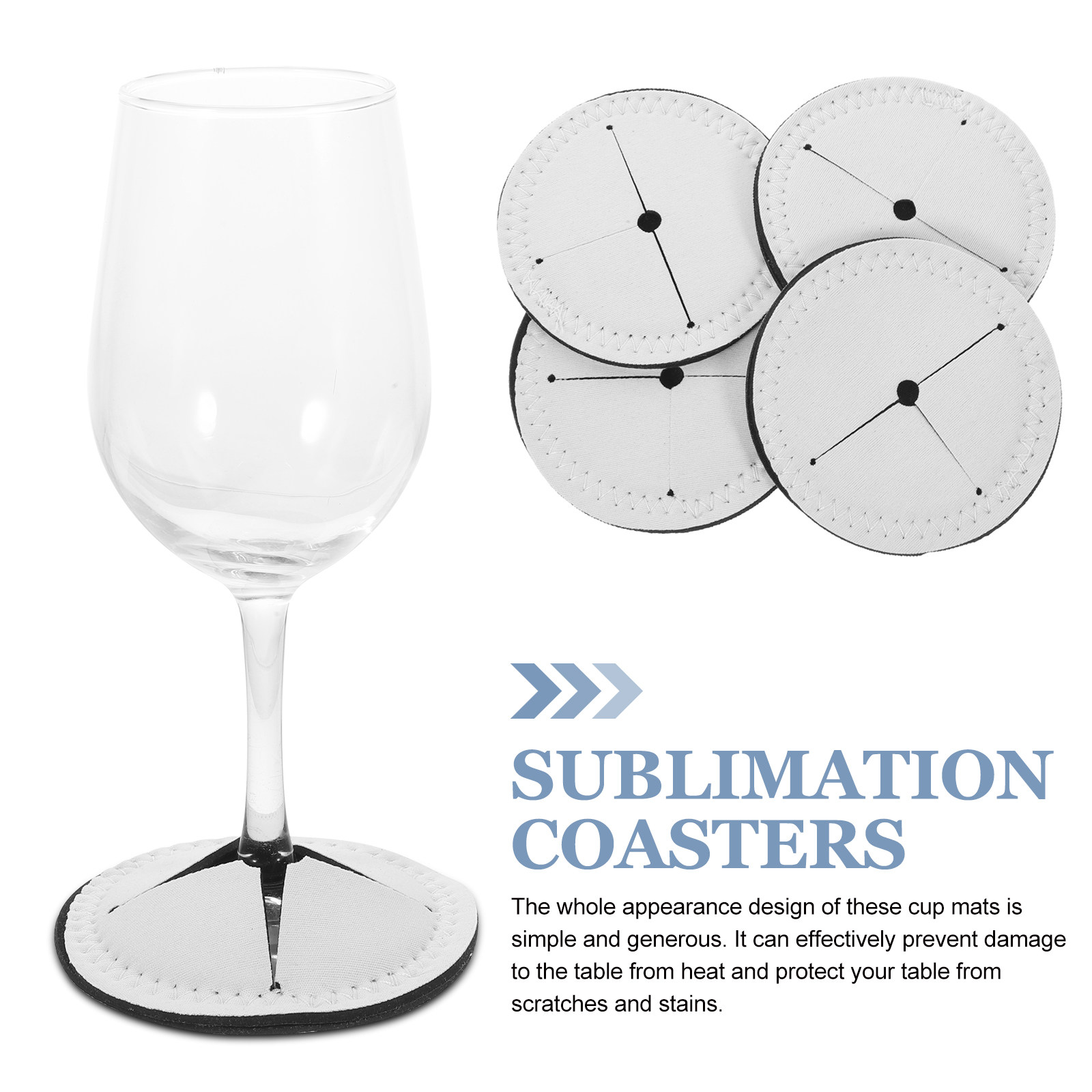 4Pcs DIY Red Wine Cup Coasters - Coaster Sublimation Blank reseña y precio