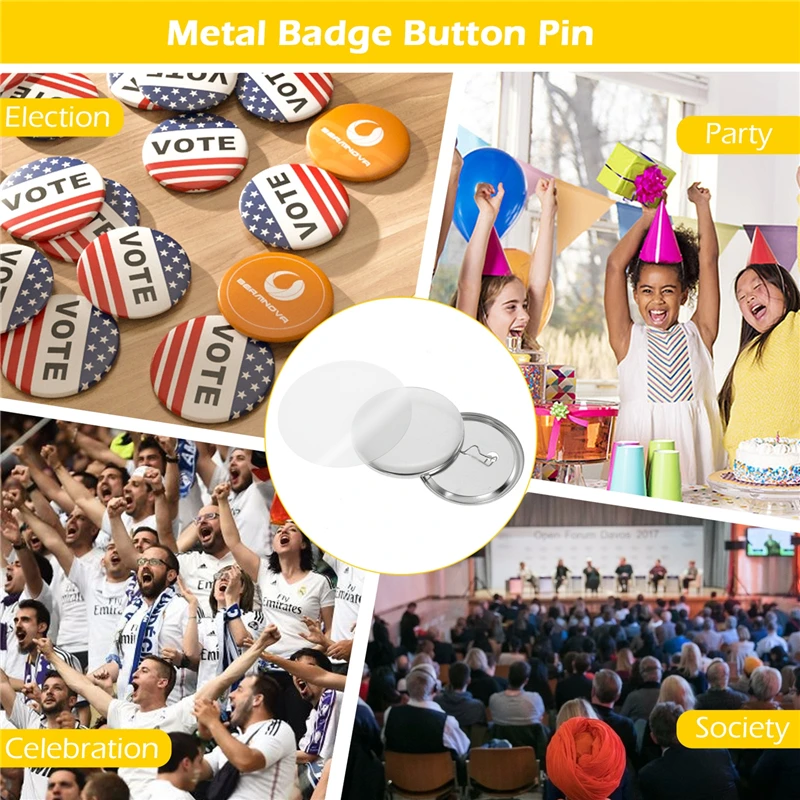100Set Blank Badge Pin Button  - Button Badge Blank reseña y precio