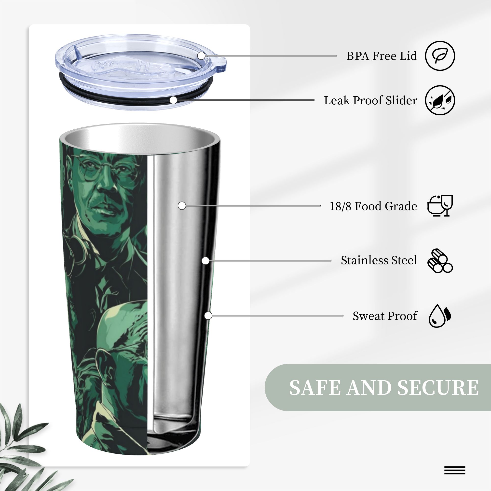 Breaking Bad Walter White Insu - Tumbler 20Oz White reseña y precio