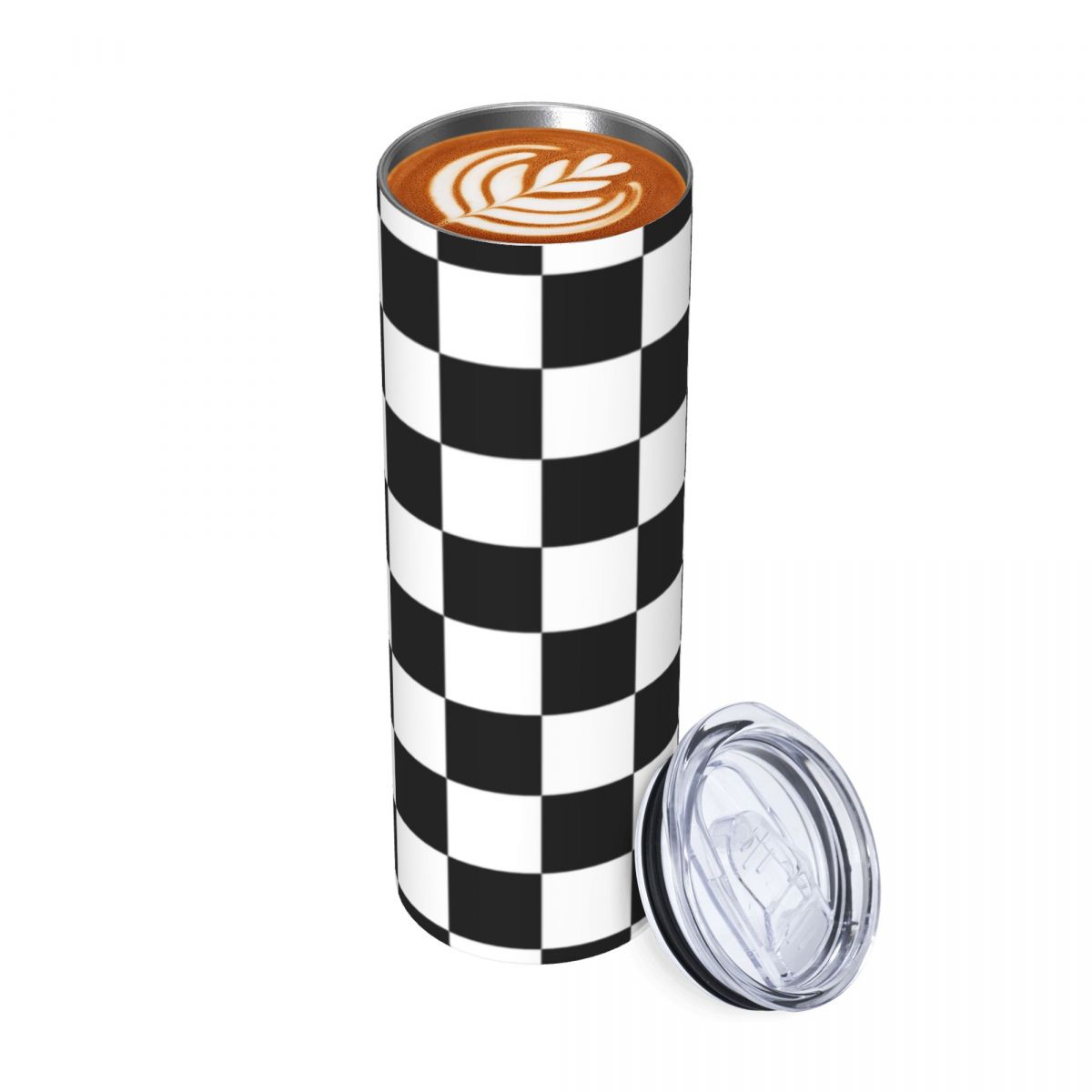 Black And White Checkerboard S - Tumbler 20Oz White reseña y precio