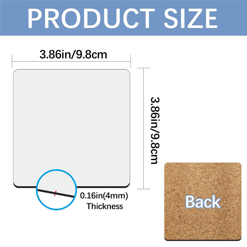 HGHO Sublimation Car Coasters  - Coaster Sublimation Blank reseña y precio
