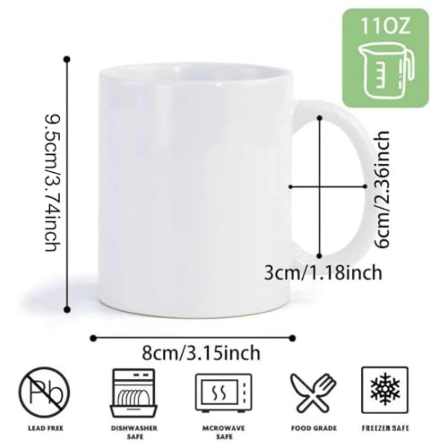 36pcs Sublimation Mugs 11oz Wh - Sublimation Mug White reseña y precio