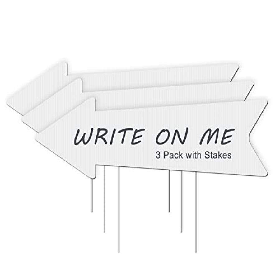 Blank Arrow Signs with Stakes  - Yard Sign Blank reseña y precio