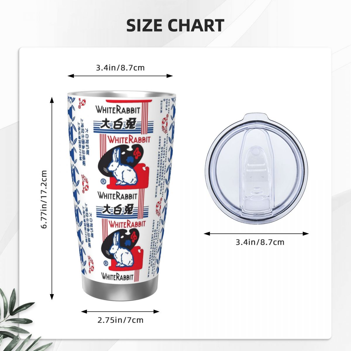 White Rabbit Candy Stainless S - Tumbler 20Oz White reseña y precio