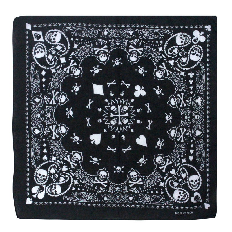 55cm White Black Red Skull Pok - Bandana Blank White reseña y precio