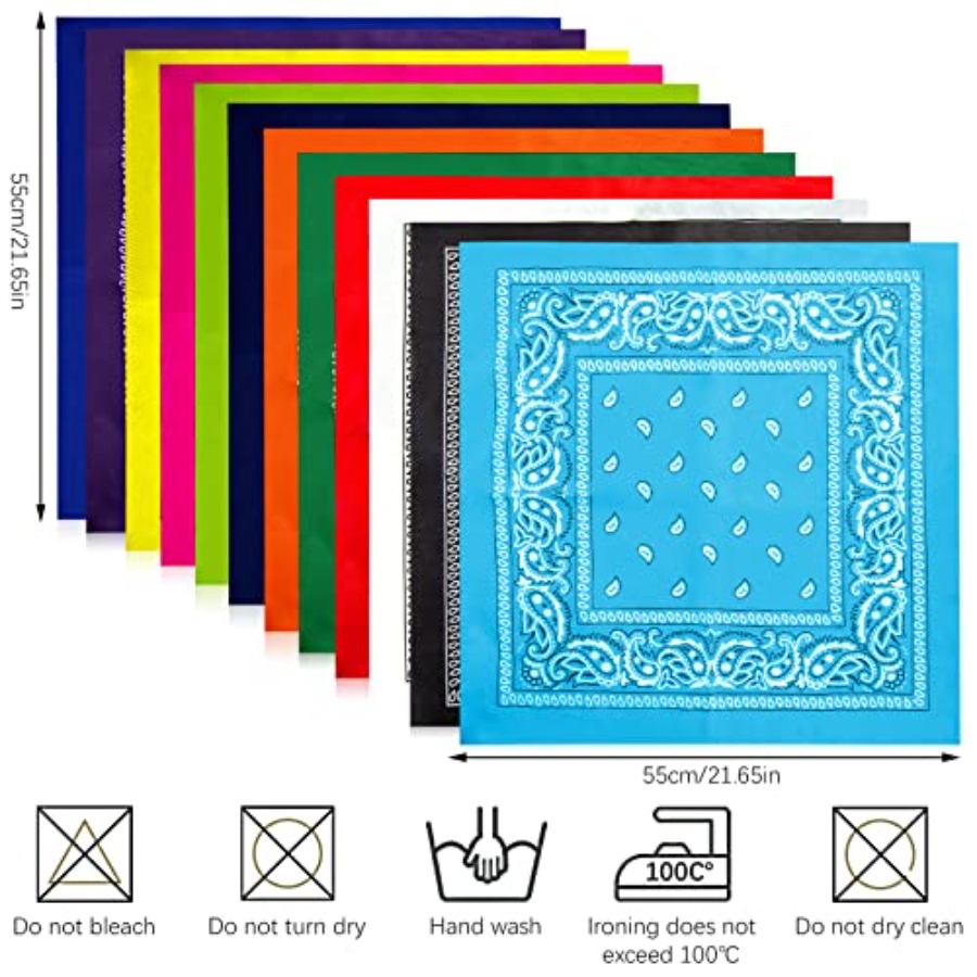 12- Bandanas for Men Women Pai - Bandana Blank White reseña y precio