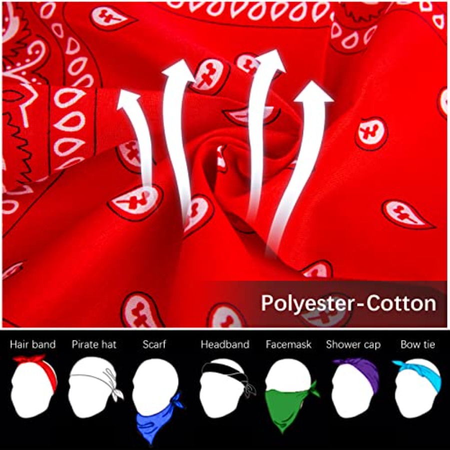 12- Bandanas for Men Women Pai - Bandana Blank White reseña y precio