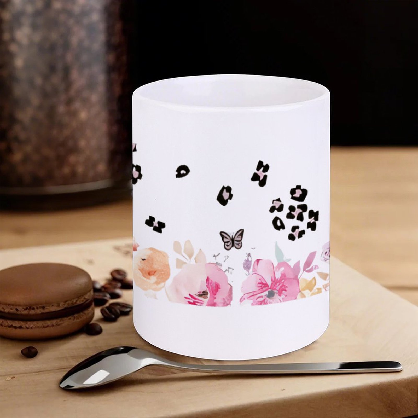 A Watercolor Painting Of Flowe - Sublimation Mug White reseña y precio