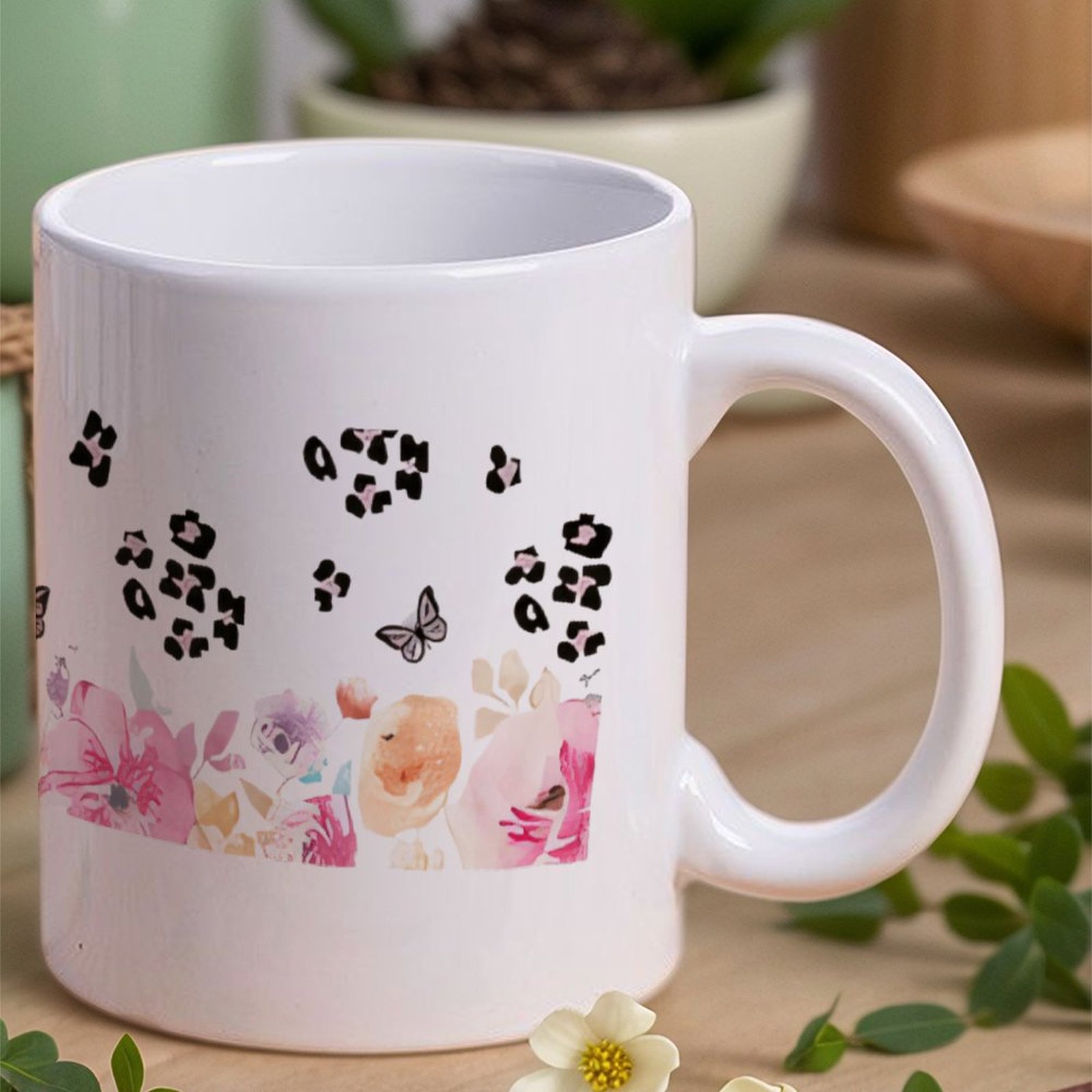 A Watercolor Painting Of Flowe - Sublimation Mug White reseña y precio