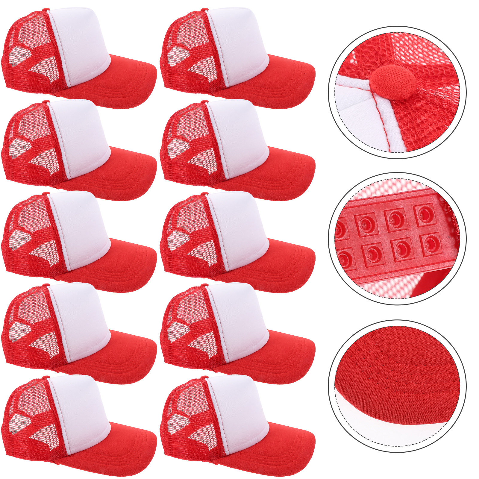 10pcs Blank Mesh Baseball Caps - Hat Sublimation Blank reseña y precio