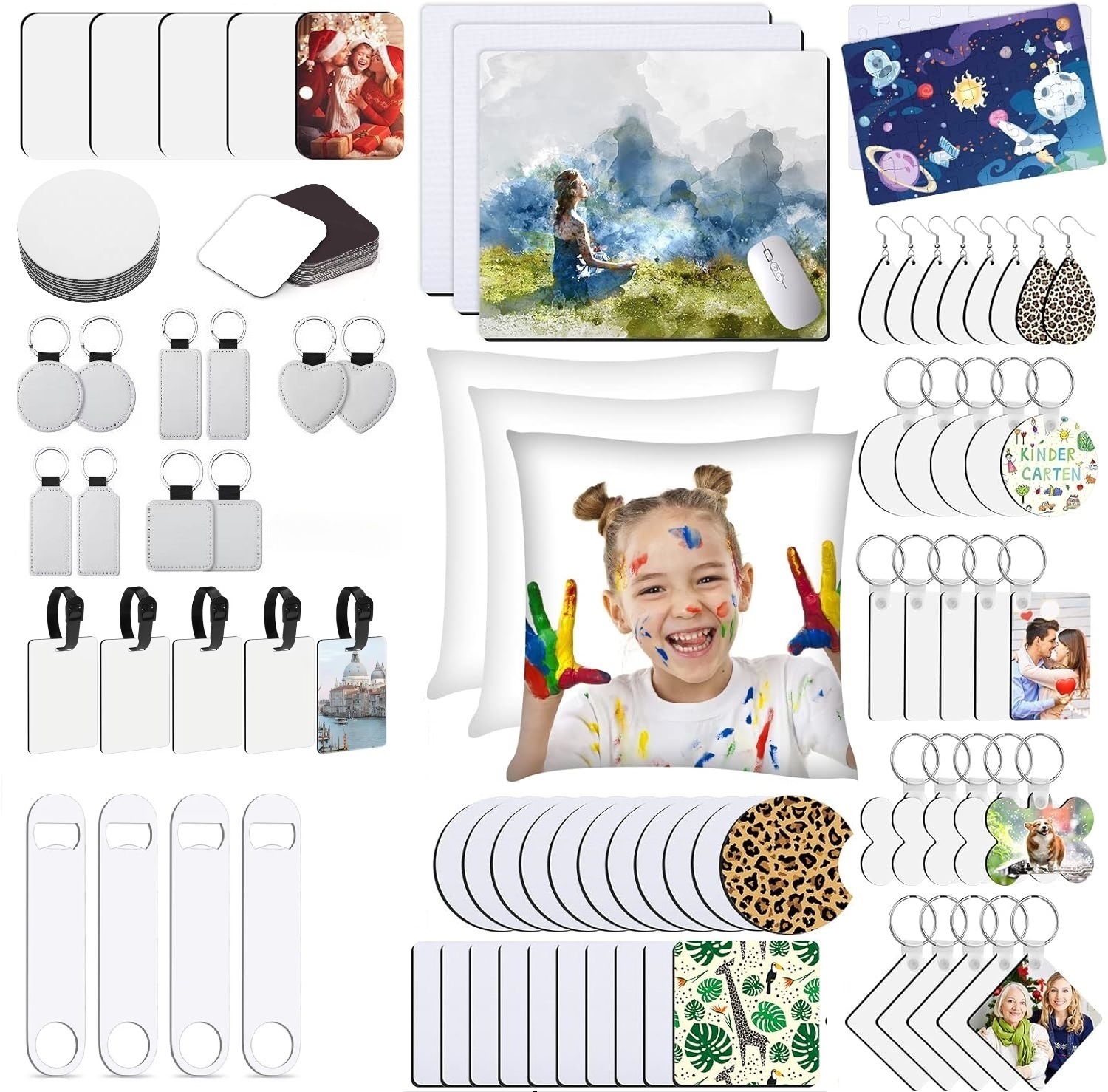 90pcs  Sublimation Blank Start - Coaster Sublimation Blank reseña y precio